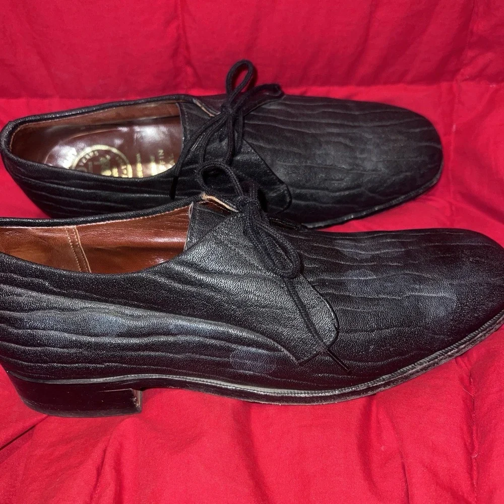 Dack's Dress Shoes Black Sz 8.5 D Baffin Seal Made In Canada SUPER RARE! Vintage